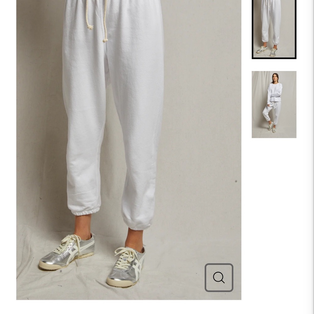 perfectwhitetee NWOT “Johnny” french tee white sweatpants